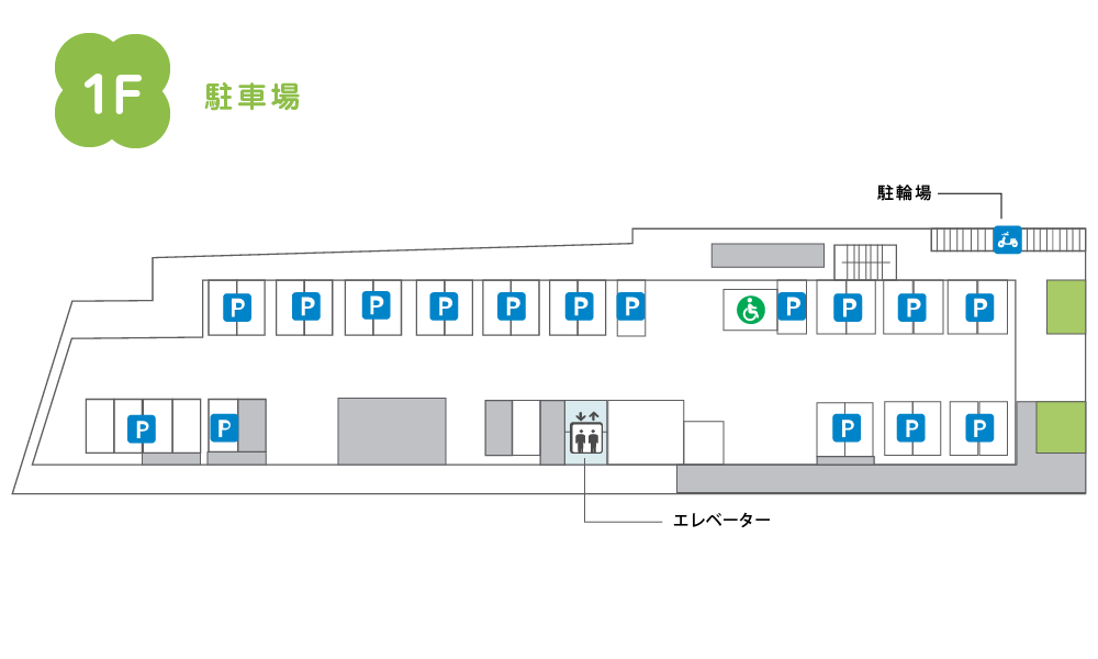 1F 駐車場