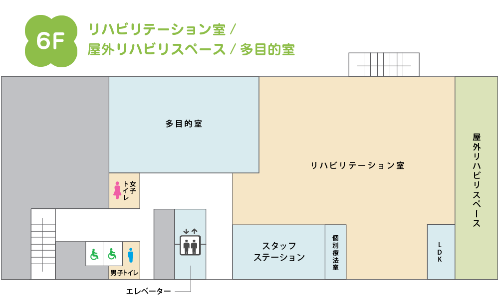 6F リハビリ専用フロア